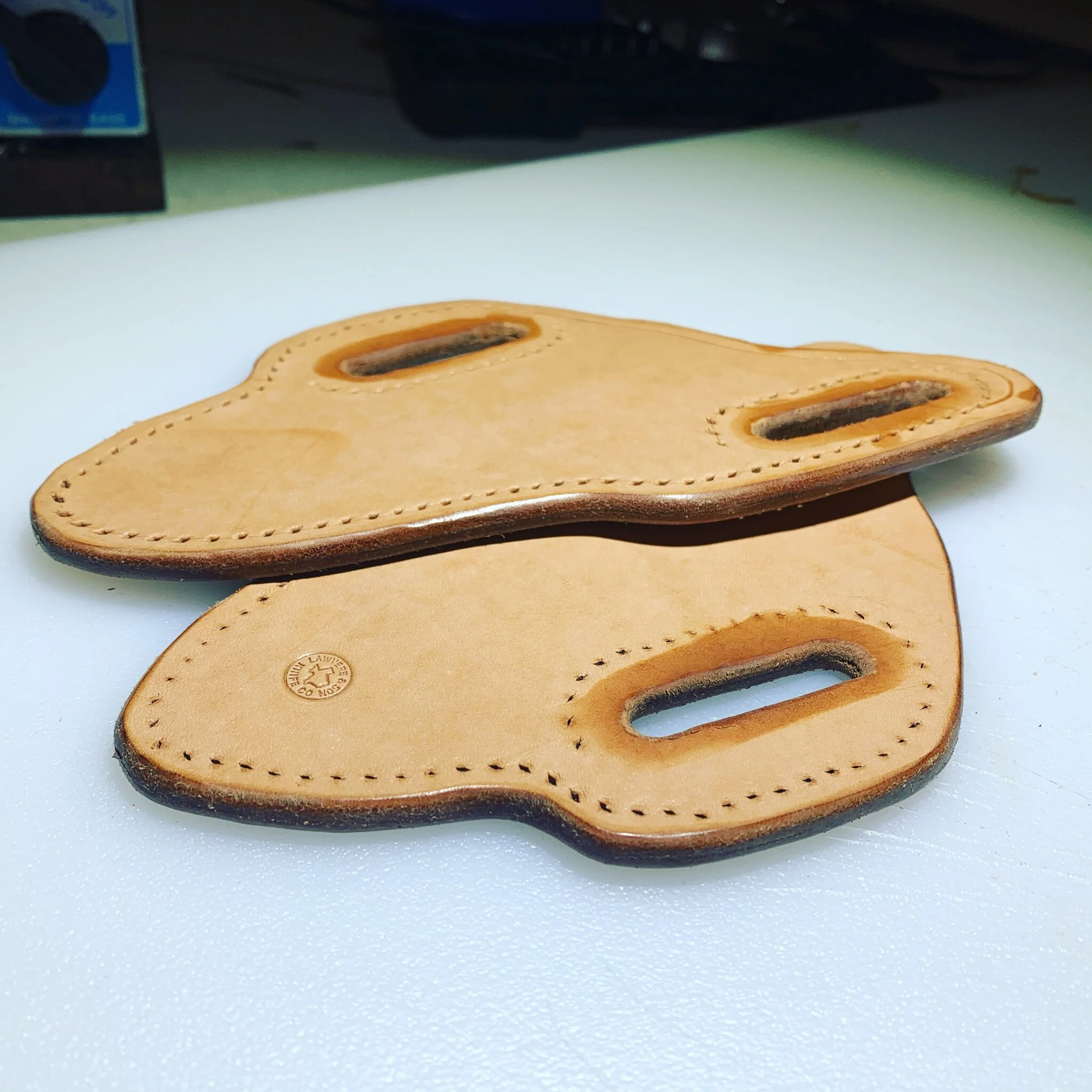 making a 45 degree pancake knife sheath — lawvere & son knife co.
